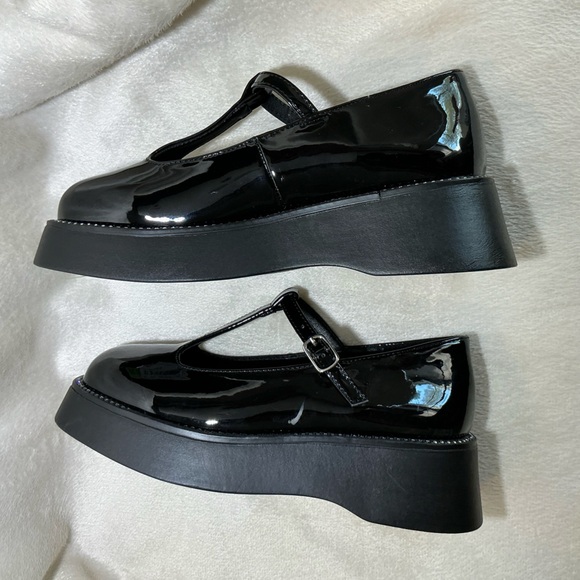 NEW Steve Madden “J-Fiddle” Black Patent Leather Platform Mary Janes NWT - Picture 5 of 8